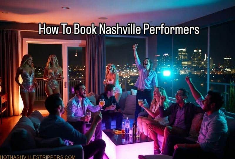 Private Nashville party dancers arriving for a bachelor party booking at a downtown Nashville Airbnb