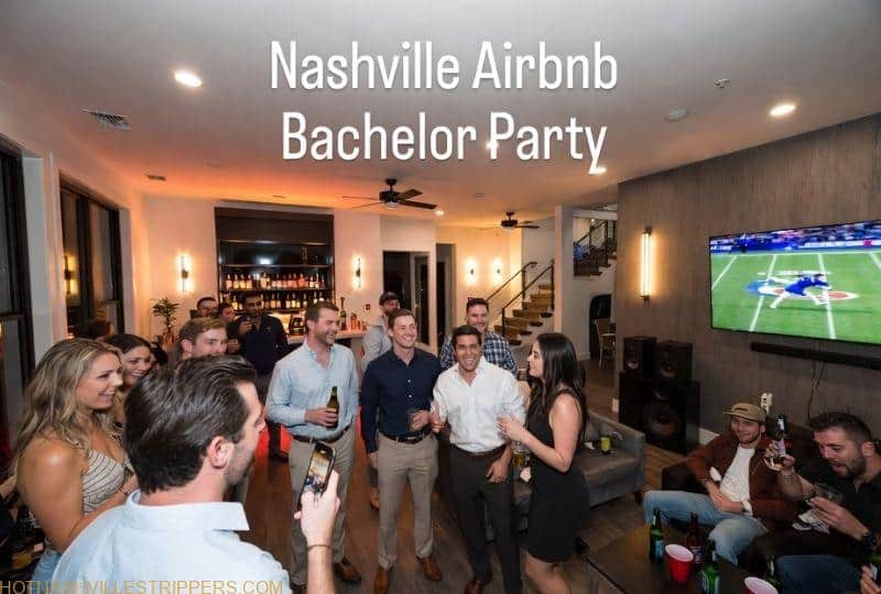 nashville-airbnb-bachelor-party-ideas friends hosting bachelor party at luxury Nashville Airbnb